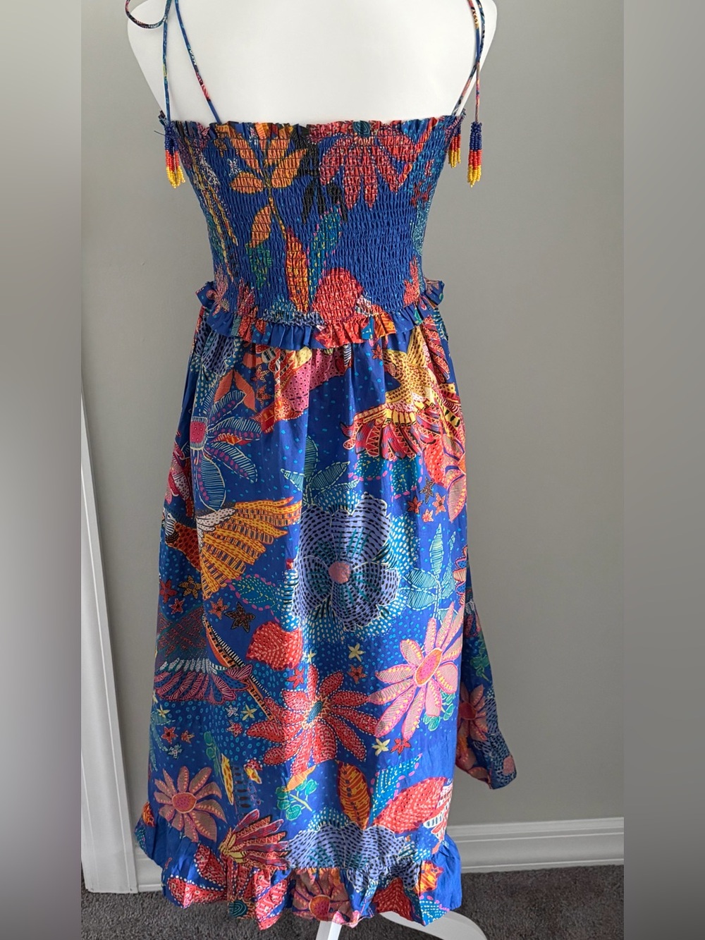 NWT Farm Rio Smocked Cover-Up Midi Dress Size M - Picture 7 of 10